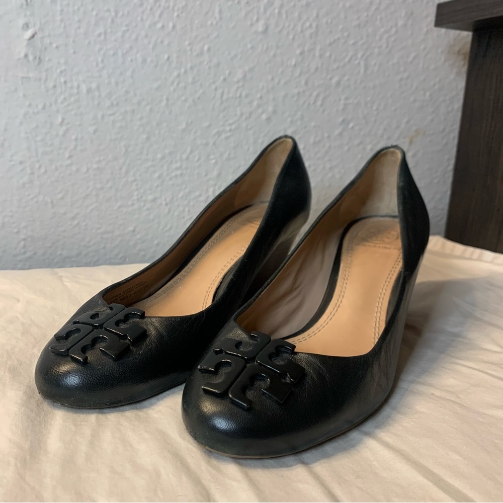 Tory Burch Black Wedges